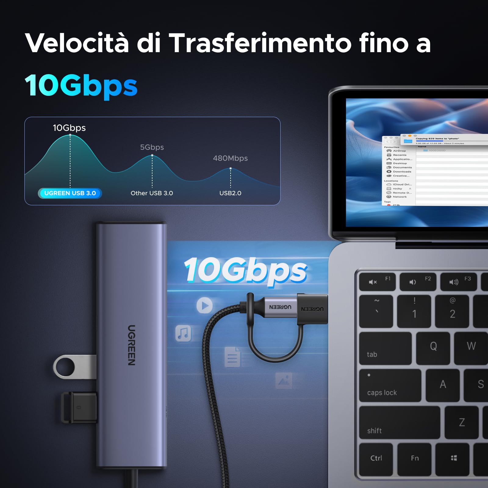 ugreen-adattatore-usb-c-a-usb-a-3-1-10gbps-confezione-da-2-pezzi image 2