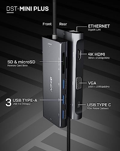 lindy-mini-docking-station-usb-c-con-hdmi-4k-vga-ethernet-e-power-delivery-100w image 8