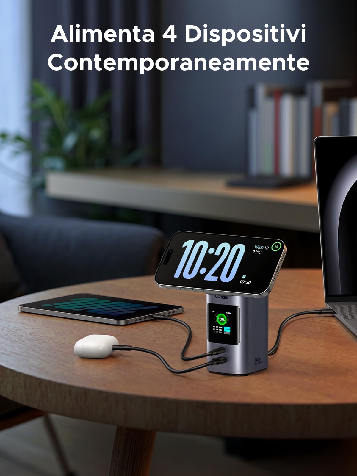ugreen-nexode-pro-power-bank-20000mah-qi2-15w-magnetico-pd-100w-con-display-tft image 5
