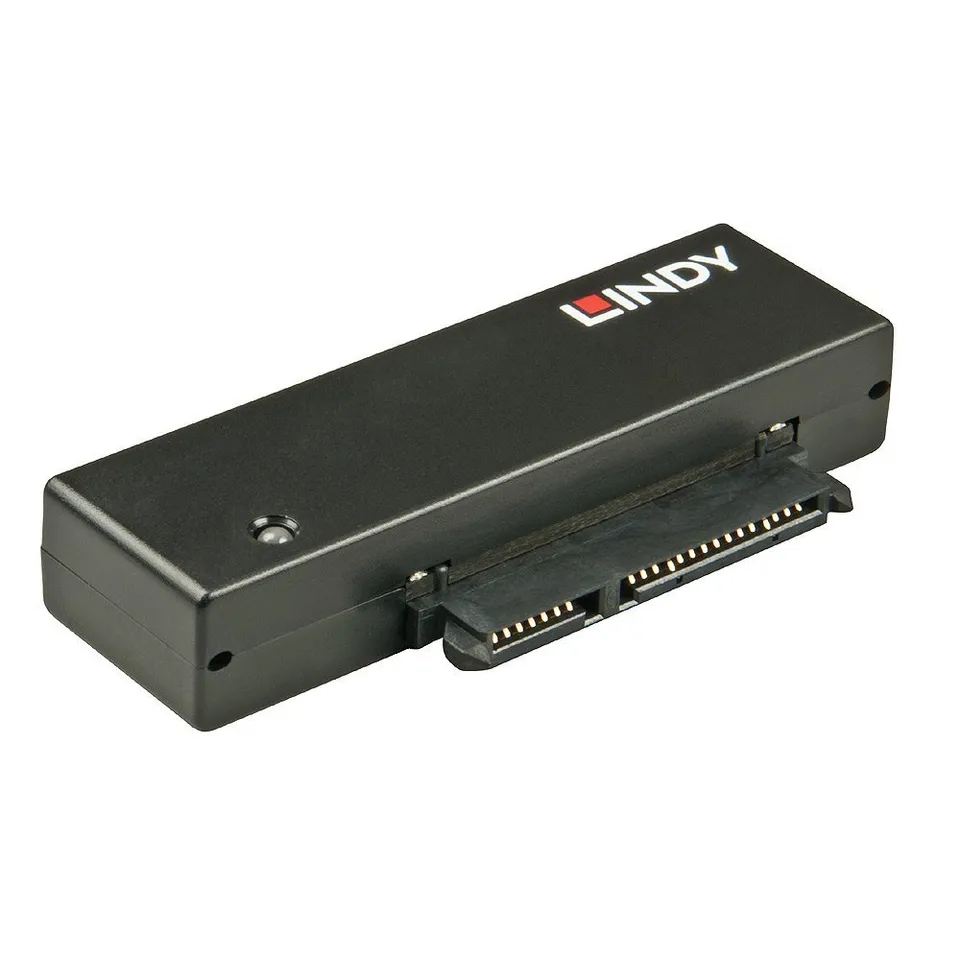 lindy-42713-adattatore-usb-3-1-tipo-a-a-sata-nero-per-hard-disk image 1