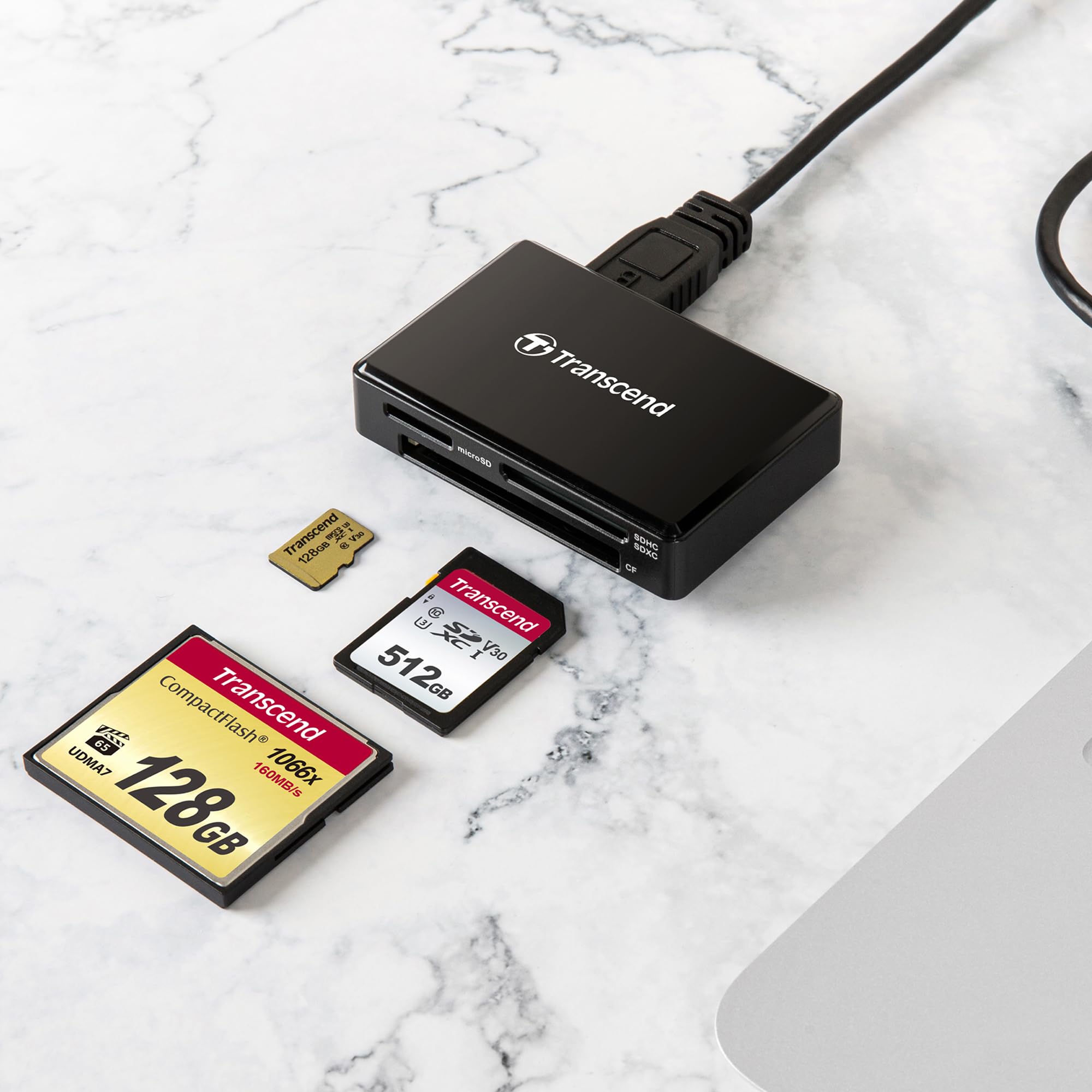 transcend-ts-rdf8k2-lettore-di-schede-sd-microsd-compactflash-usb-3-1-gen-1-nero image 3