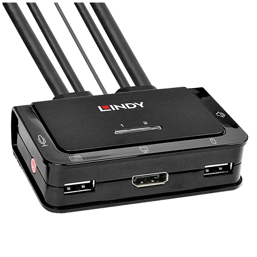 lindy-switch-kvm-hdmi-2-0-usb-2-0-audio-a-2-porte image 2
