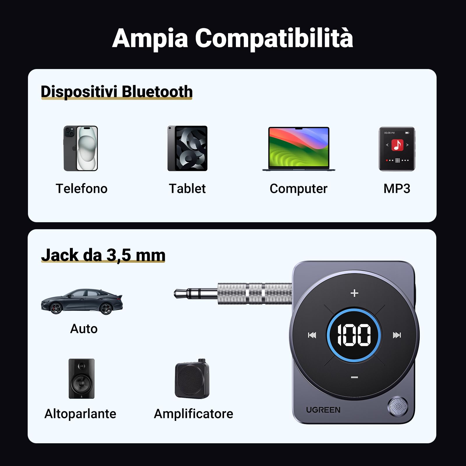 ugreen-ricevitore-bluetooth-5-4-aux-jack-3-5mm-20h-rgb image 5