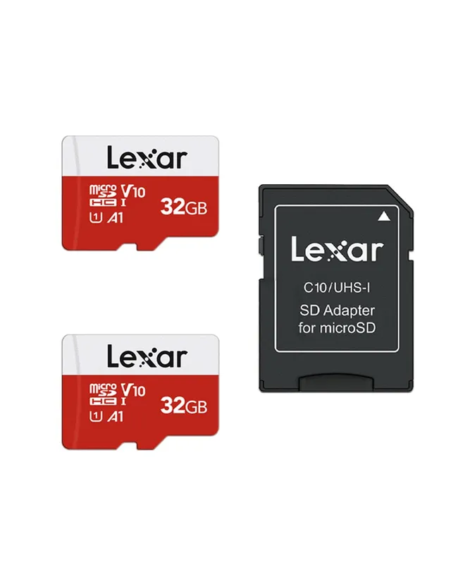 lexar-blue-series-scheda-micro-sd-32gb-2-pack-100mb-s-uhs-i-u1-a1-con-adattatori image 1