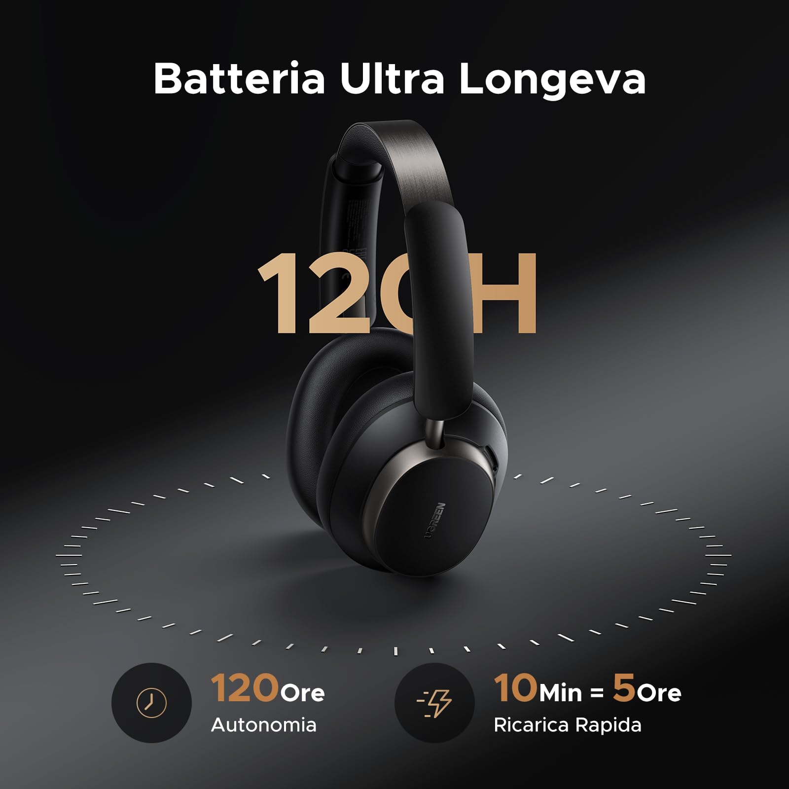 ugreen-studio-pro-cuffie-bluetooth-over-ear-anc-adattiva-48db-hi-res-ldac-120-or image 5