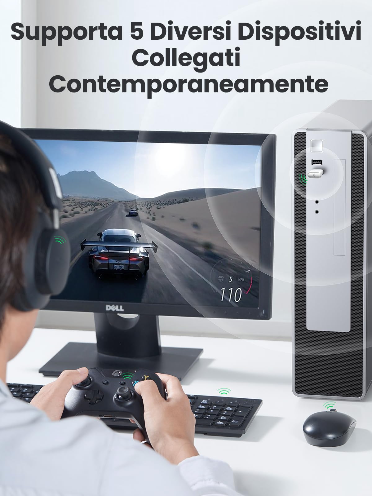ugreen-chiavetta-bluetooth-5-0-usb-per-pc-windows-dongle-bianco image 5