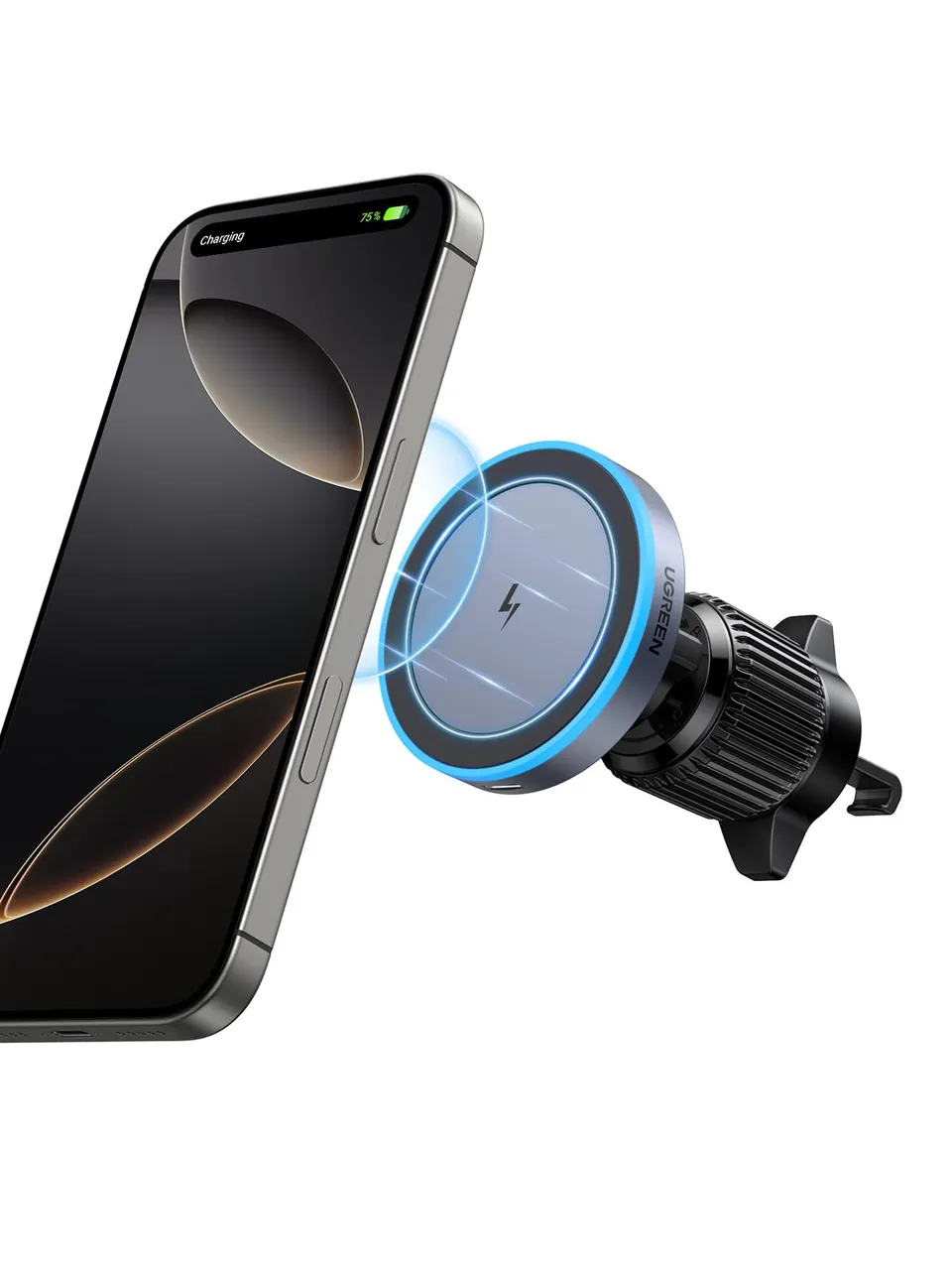 ugreen-supporto-auto-magnetico-2in1-con-ricarica-wireless-15w image 1