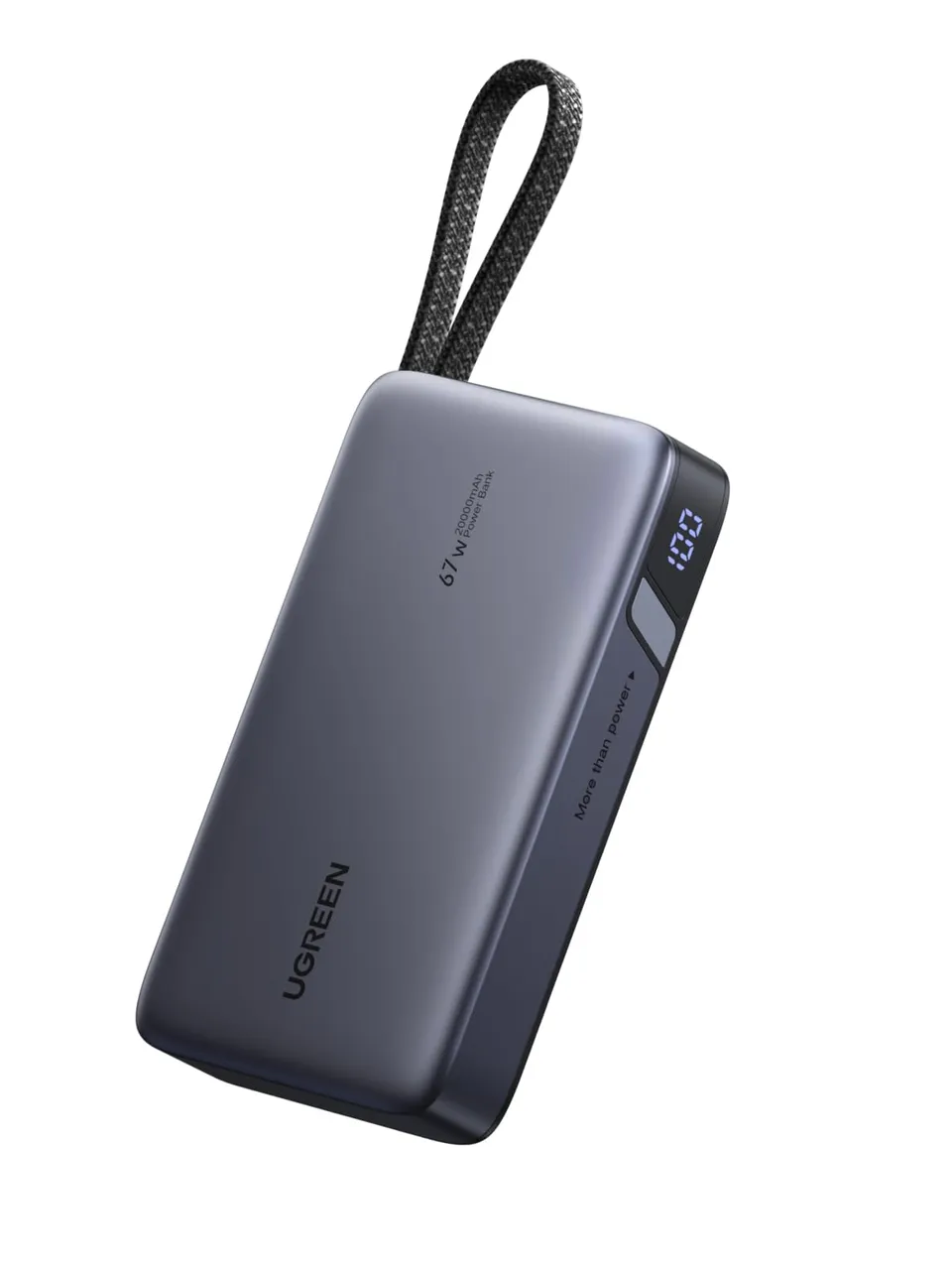 ugreen-nexode-67w-power-bank-20000mah-con-cavo-usb-c-integrato-pd-65w image 1