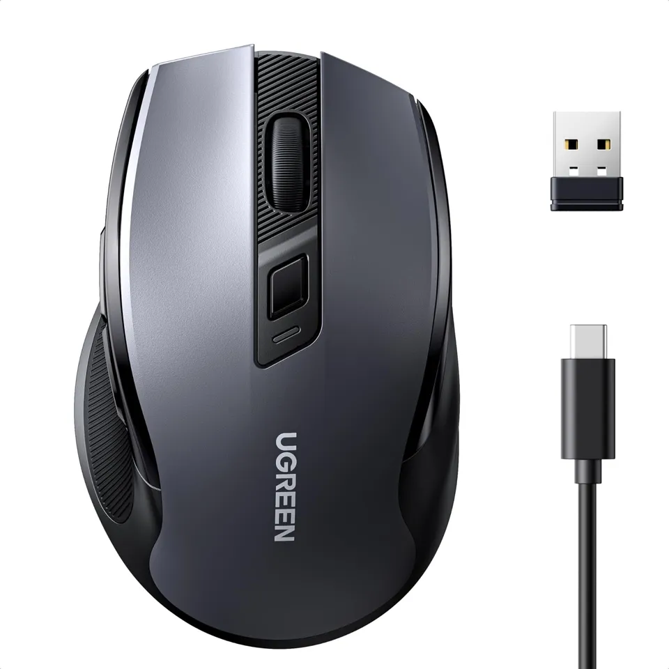 ugreen-mouse-wireless-bluetooth-2-4ghz-ricaricabile-usb-c-4000-dpi-silenzioso-er image 1