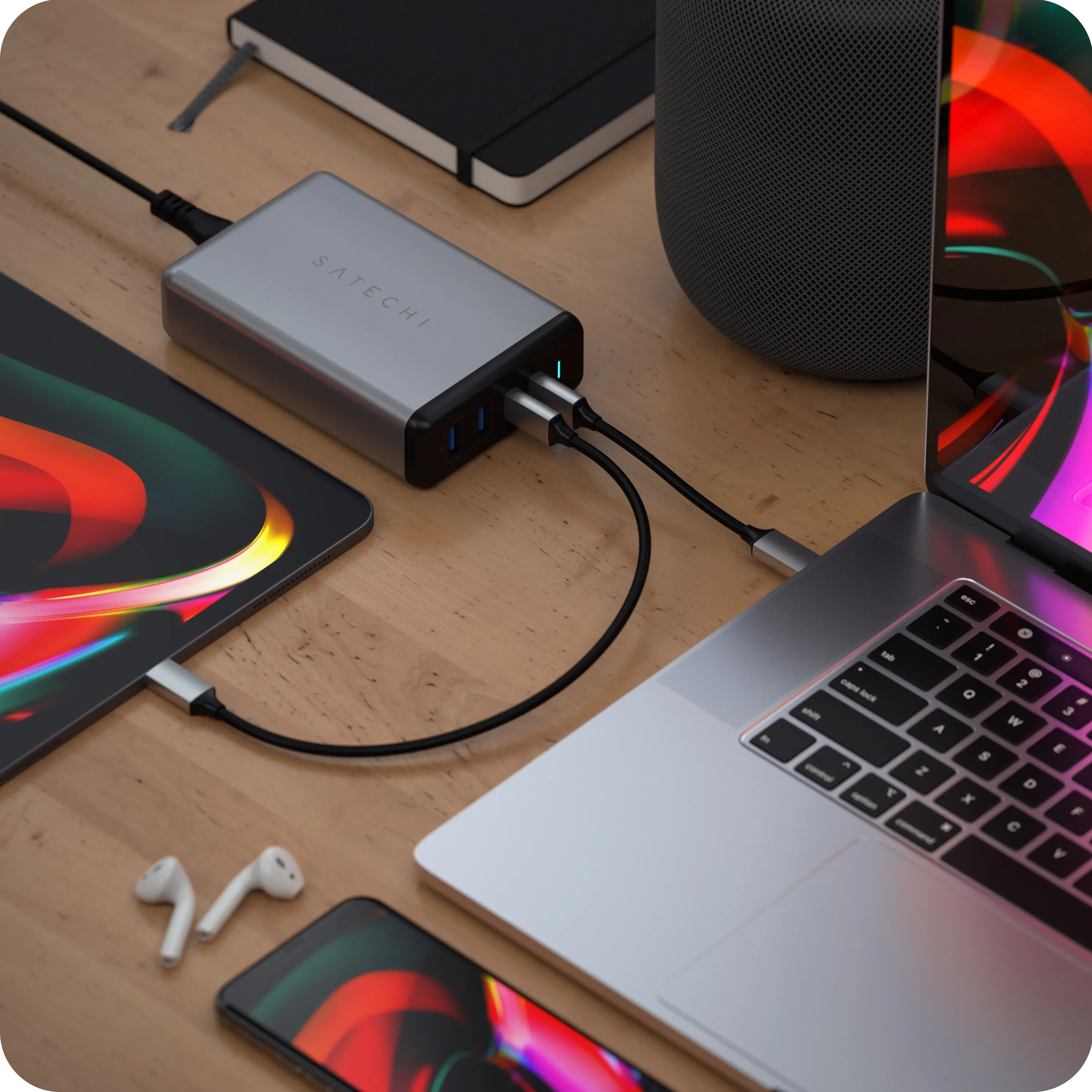 satechi-108w-pro-usb-c-pd-caricatore-desktop-4-porte image 7