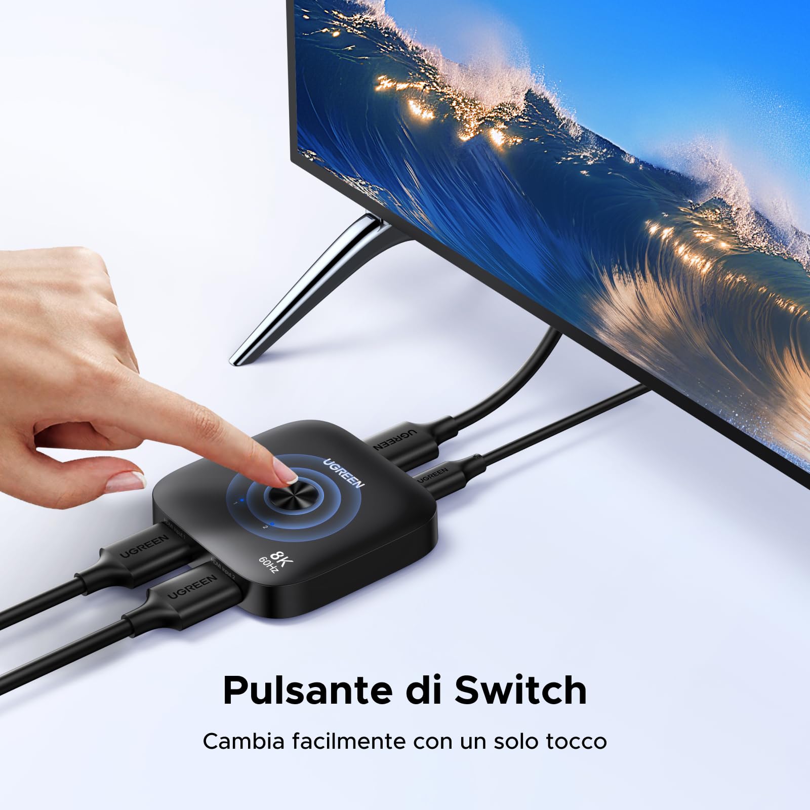 ugreen-switch-hdmi-2-1-8k-60hz-commutatore-2-ingressi-1-uscita-4k-240hz image 6