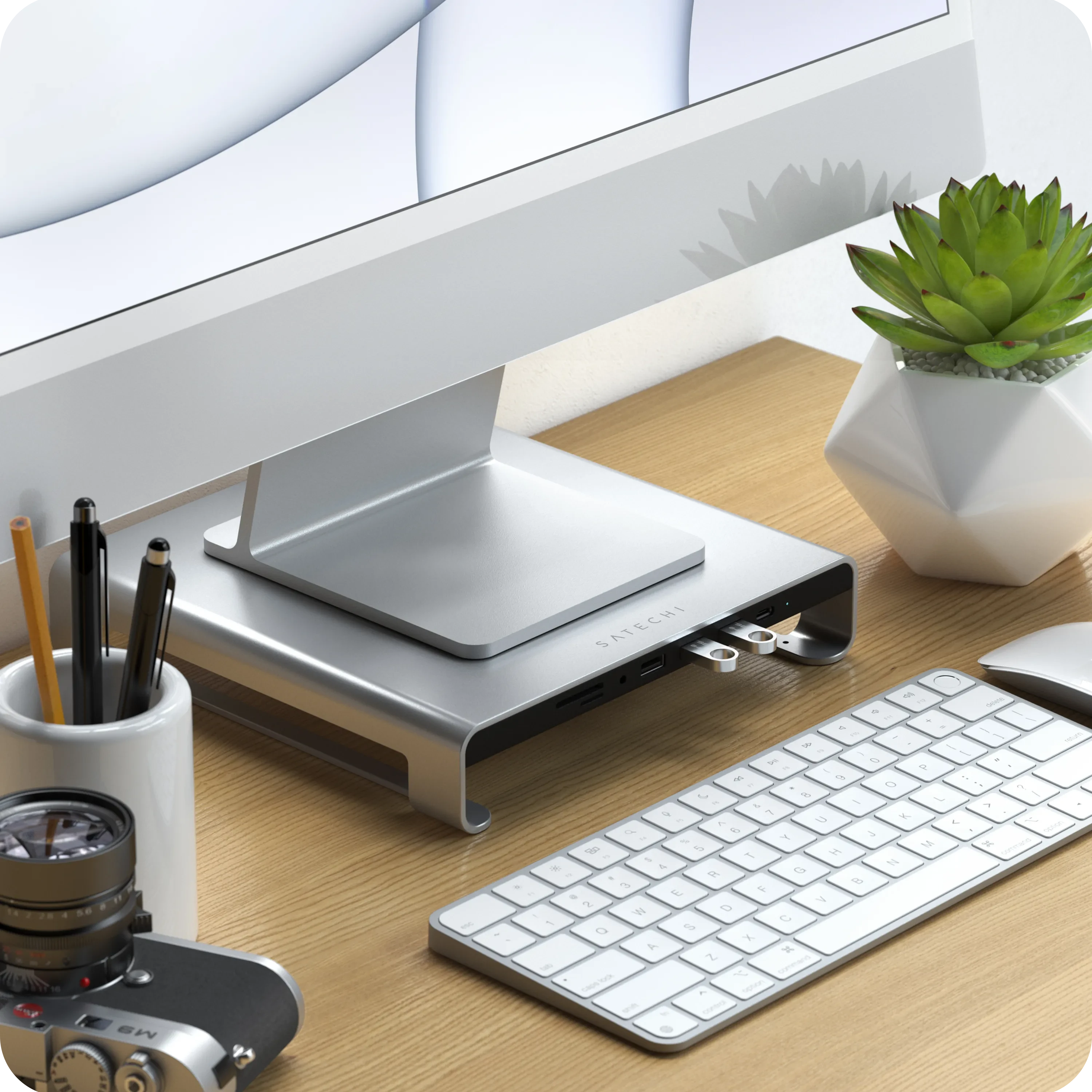 satechi-type-c-aluminum-monitor-stand-hub-per-imac image 7