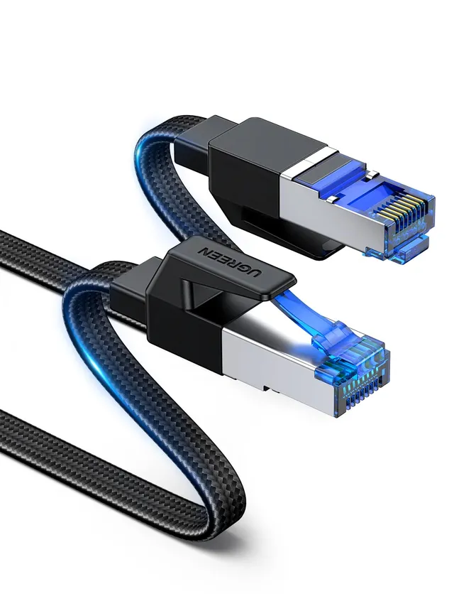 ugreen-cavo-ethernet-cat-8-rj45-40gbps-2000mhz-piatto-nylon-2m image 1