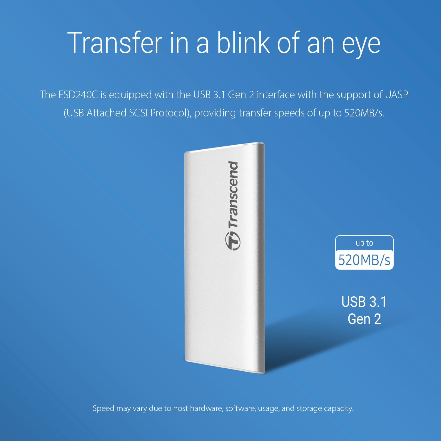 transcend-esd240c-240gb-ssd-portatile-usb-3-1-gen-2-type-c-bianco-fino-a-520-mb- image 4