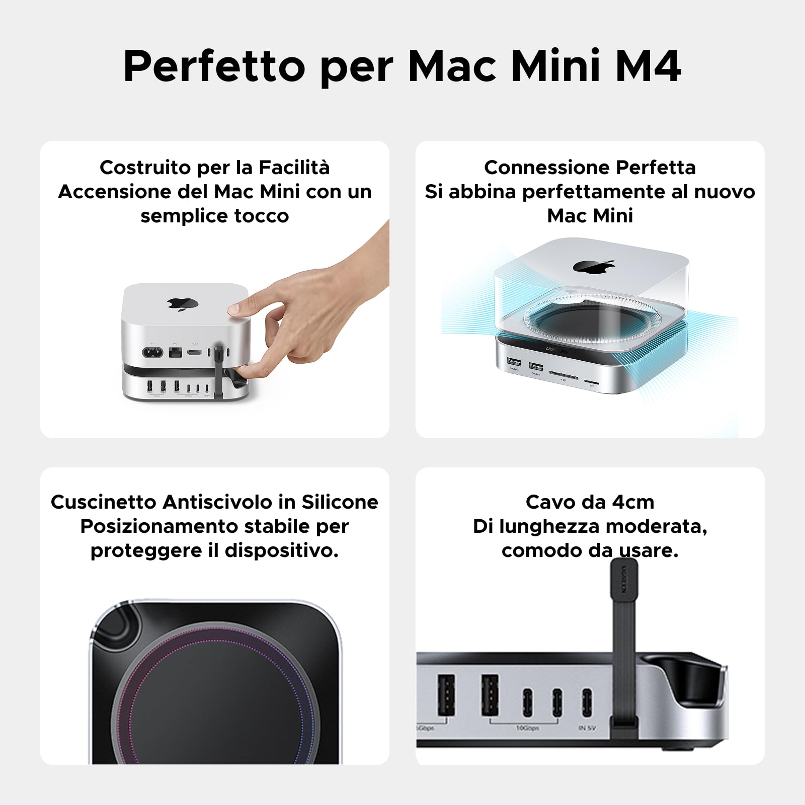 ugreen-docking-station-hub-usb-c-11-in-1-per-mac-mini-m4-m4-pro-con-case-m-2-nvm image 6