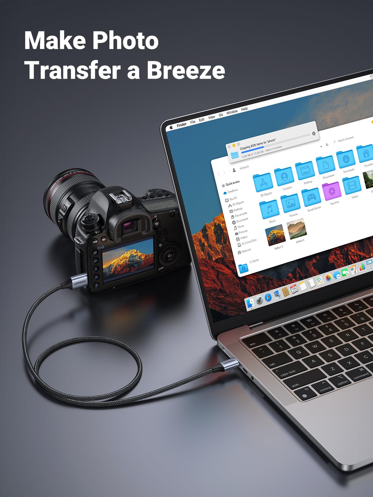 ugreen-cavo-usb-c-a-micro-usb-3-0-10gbps-0-5m-per-ssd-e-hard-disk-esterni image 5