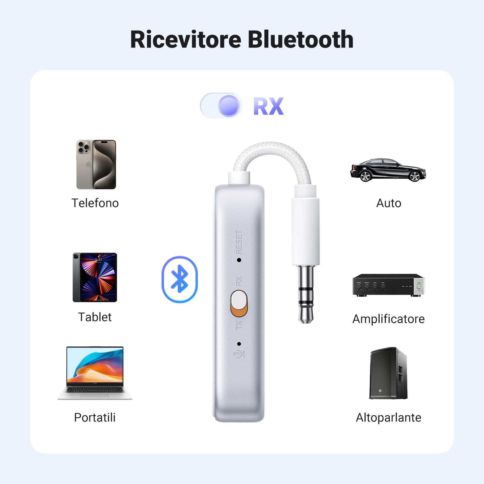 ugreen-trasmettitore-ricevitore-bluetooth-6-0-2-in-1-jack-3-5mm-18h-autonomia image 4