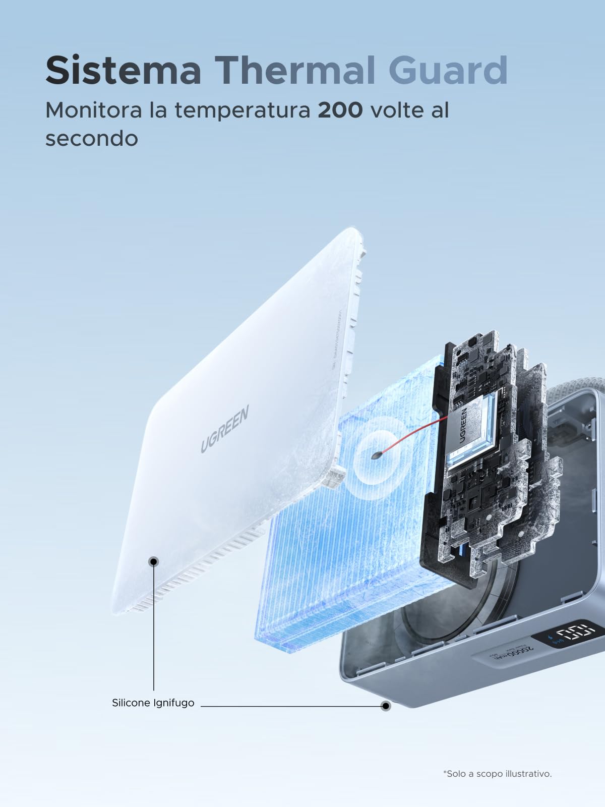 ugreen-magflow-power-bank-magnetico-20000mah-qi2-25w-con-cavo-usb-c-pd-45w image 8