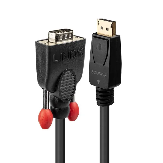 lindy-41940-cavo-adattatore-displayport-a-vga-0-5-m image 1