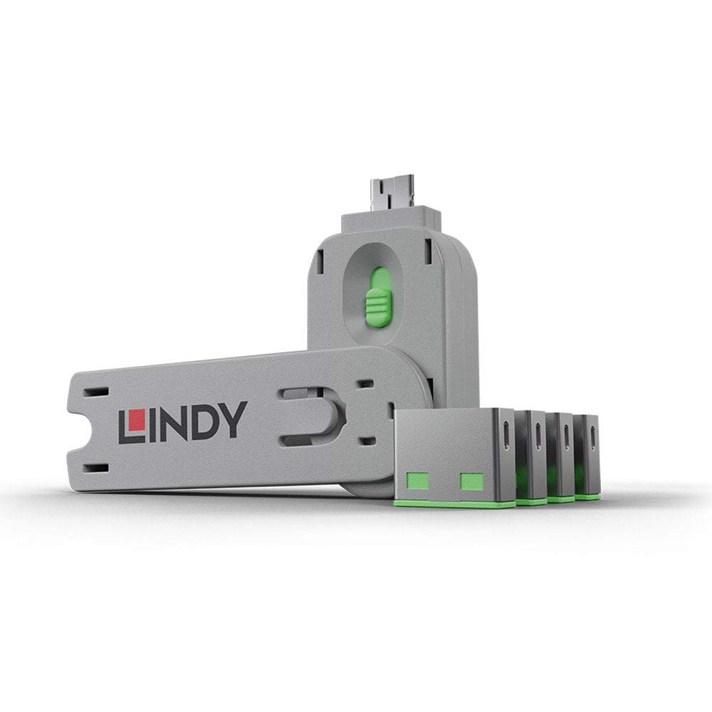 lindy-blocco-porte-usb-verde-pro-series-serrature-addizionali image 6