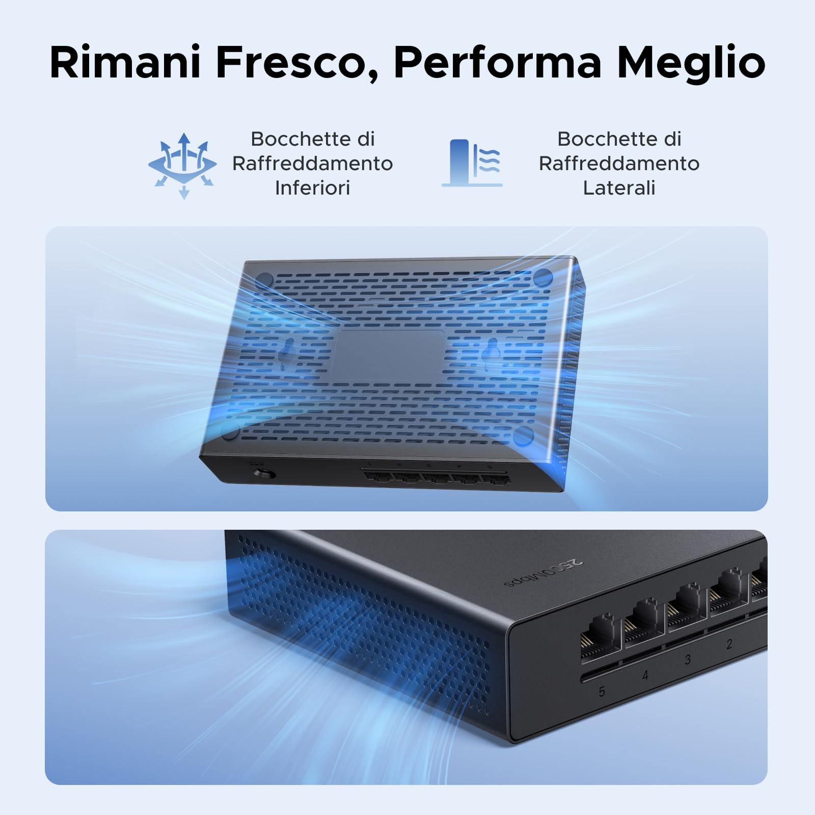 ugreen-switch-ethernet-2-5g-a-5-porte-rj45-non-gestito image 6