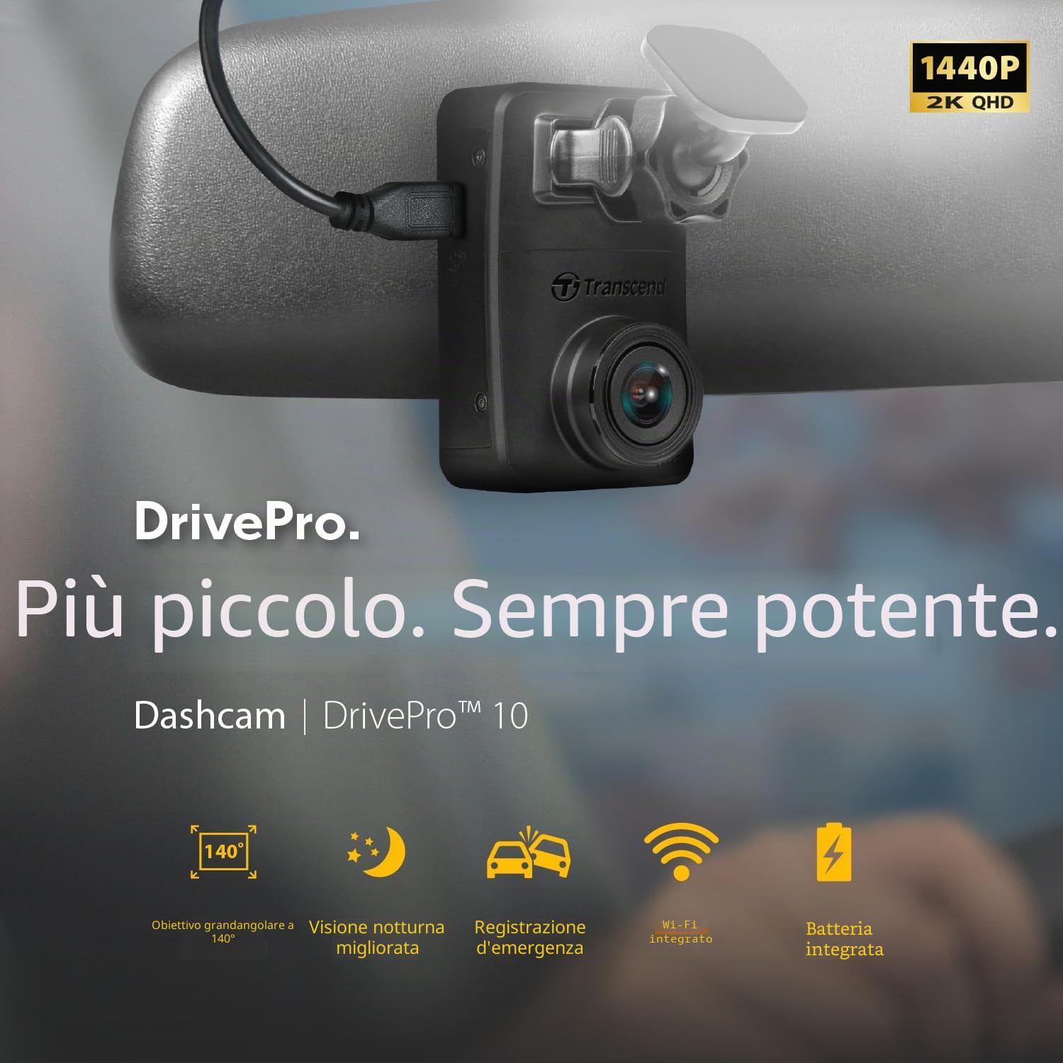 transcend-drivepro-10-dashcam-senza-lcd-64gb-ts-dp10a-64g-2k-qhd image 3
