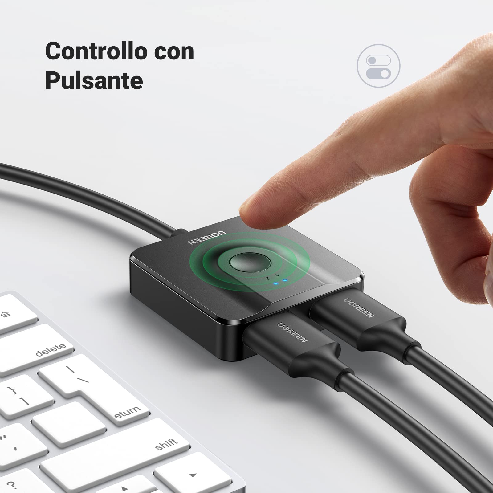 ugreen-switch-hdmi-4k-60hz-bidirezionale-2-in-1-out-1-in-2-out-con-cavo-1m image 6