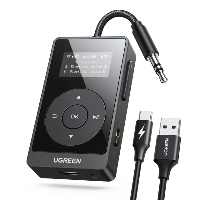 ugreen-trasmettitore-ricevitore-bluetooth-5-3-aptx-con-display-lcd-32h image 1
