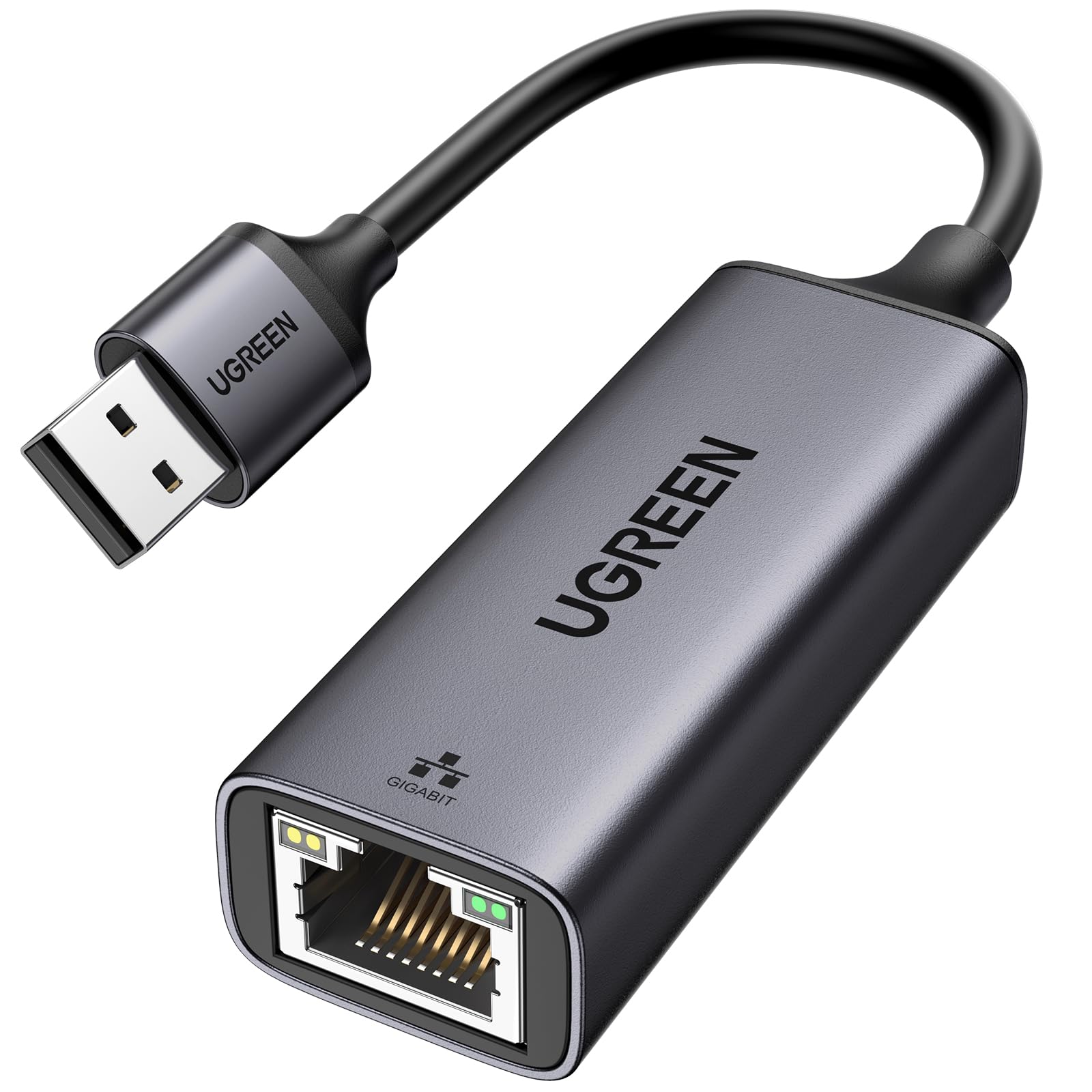 ugreen-adattatore-ethernet-usb-3-0-gigabit-1000mbps-alluminio-nero image 1