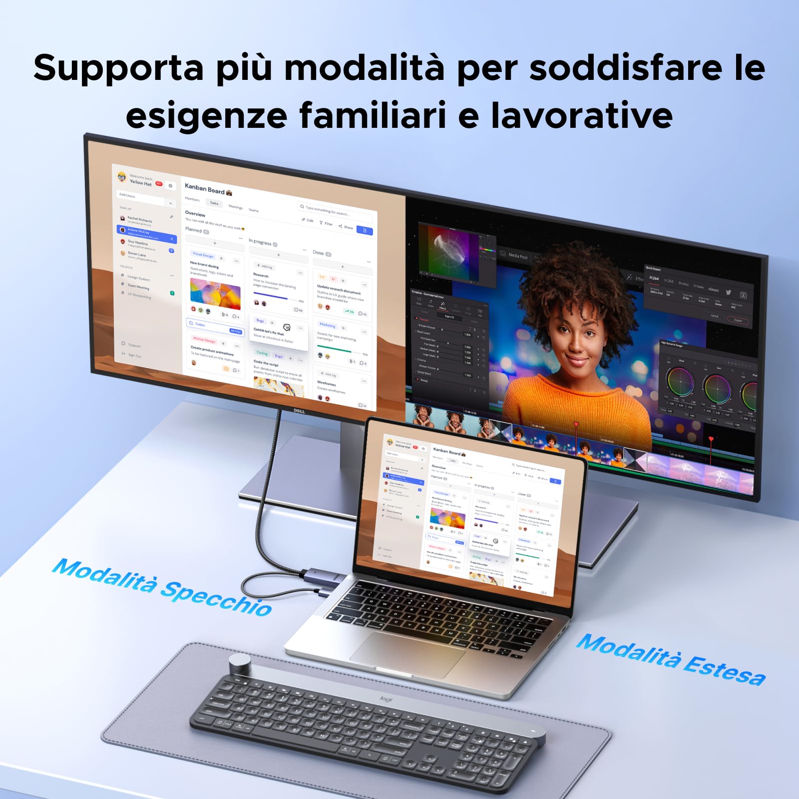 ugreen-cavo-hdmi-a-displayport-4k-60hz-2m-bidirezionale-con-usb-a image 7