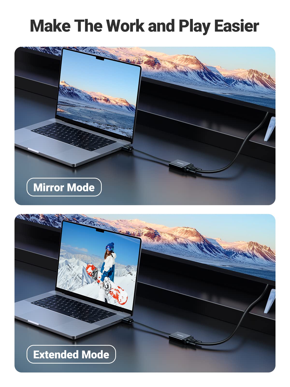 ugreen-adattatore-attivo-hdmi-a-vga-1080p-con-audio-nero image 4