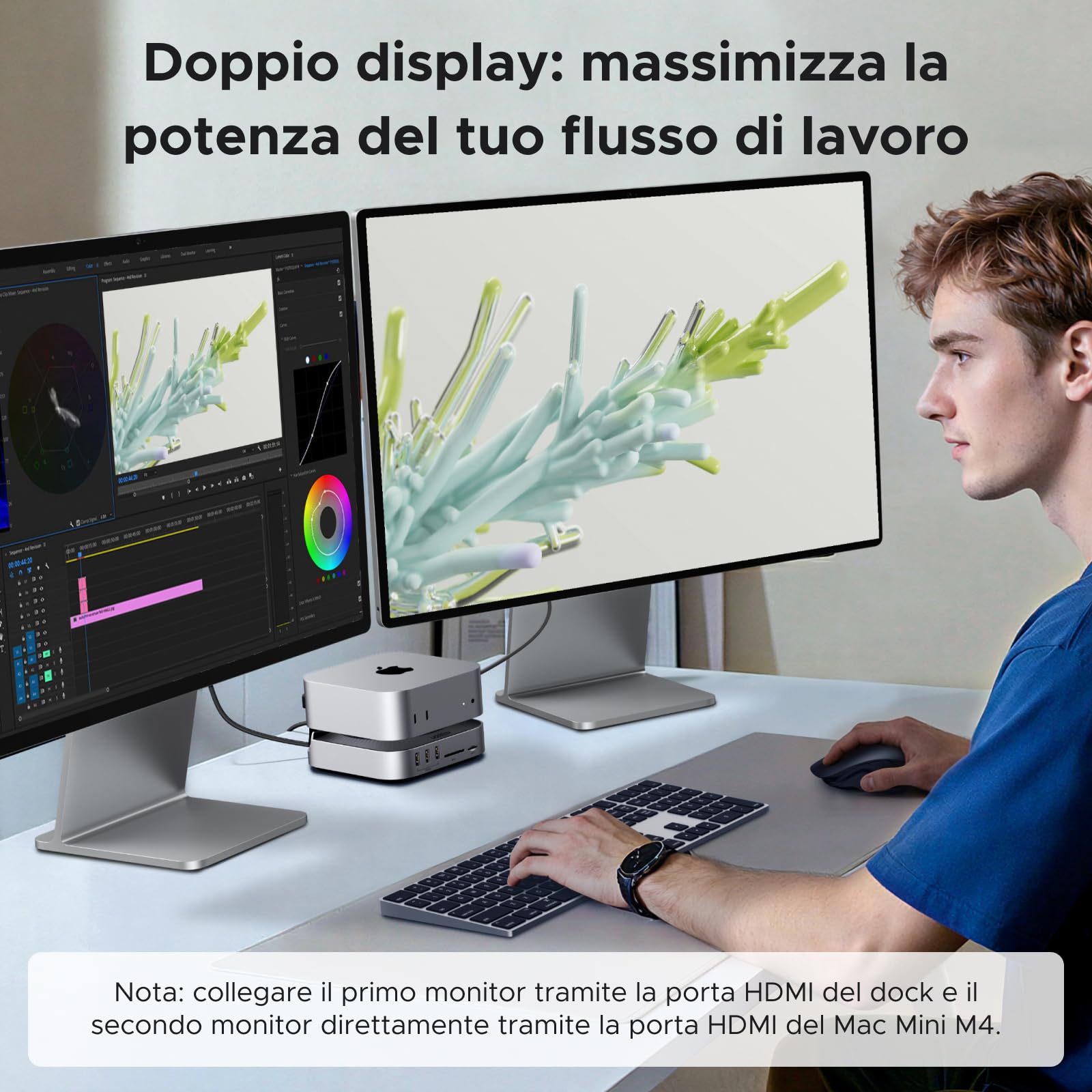 ugreen-docking-station-usb4-40gbps-per-mac-mini-m4-m4-pro-con-case-ssd-m-2-nvme- image 4