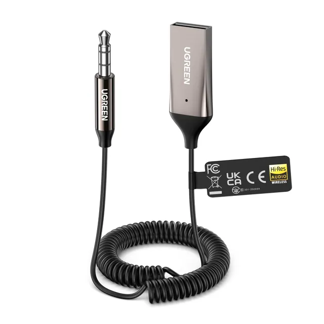 ugreen-ricevitore-bluetooth-6-0-auto-ldac-hi-res-con-jack-3-5mm-usb-a-e-microfon image 1