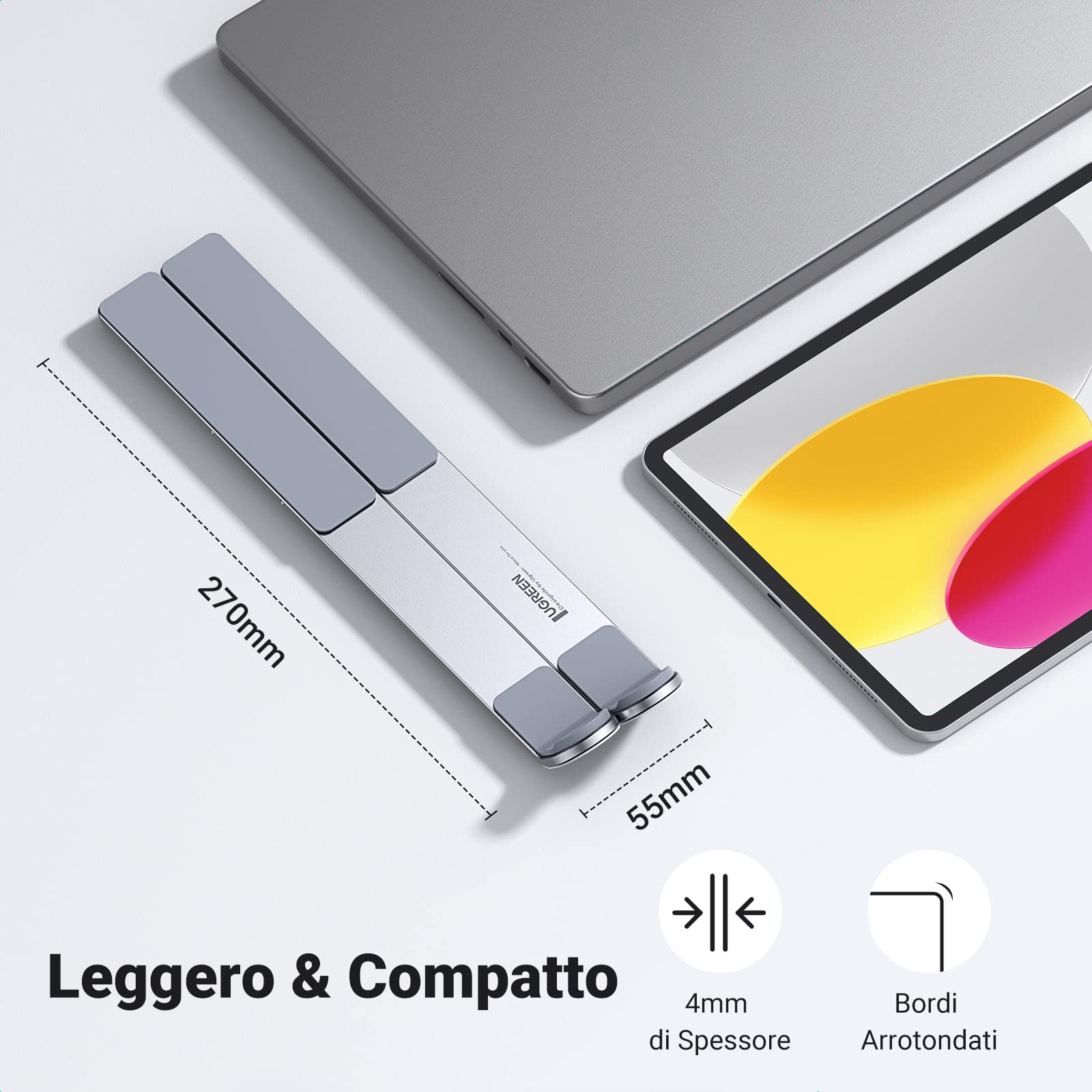 ugreen-supporto-per-laptop-in-alluminio-regolabile-5-livelli-12-17-3-pieghevole image 3