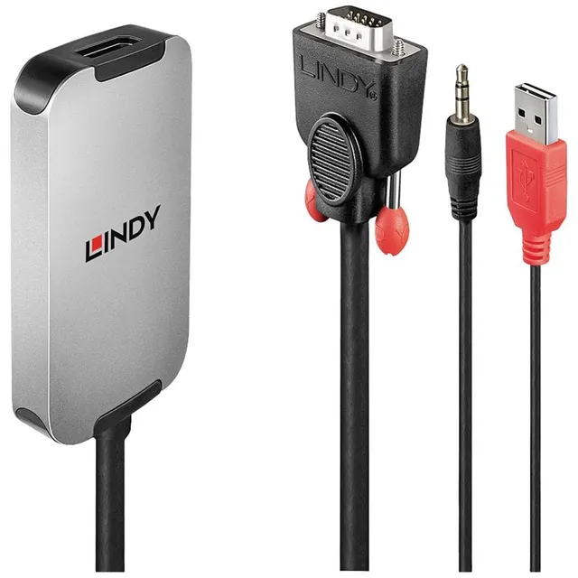 lindy-convertitore-vga-audio-a-displayport-1080p image 1