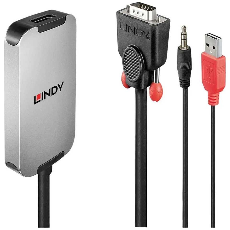 lindy-convertitore-vga-audio-a-displayport-1080p image 1