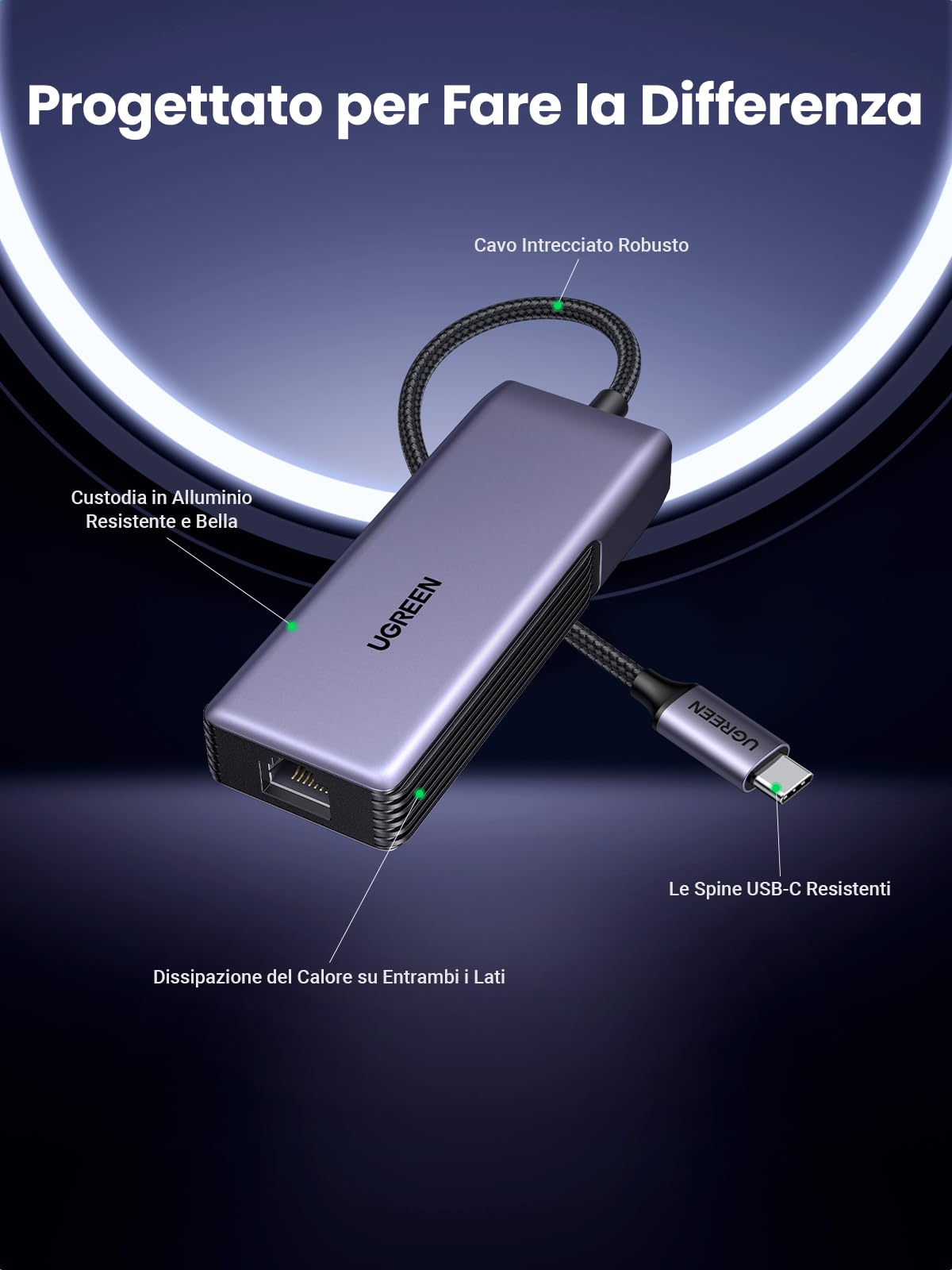 ugreen-adattatore-rete-usb-c-ethernet-rj45-5-gigabit-thunderbolt-3-2-gen-2-in-al image 8