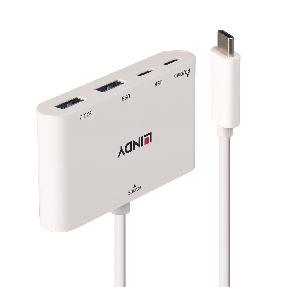 lindy-hub-usb-3-1-3-2-gen-2-a-4-porte-con-power-delivery-100w image 4