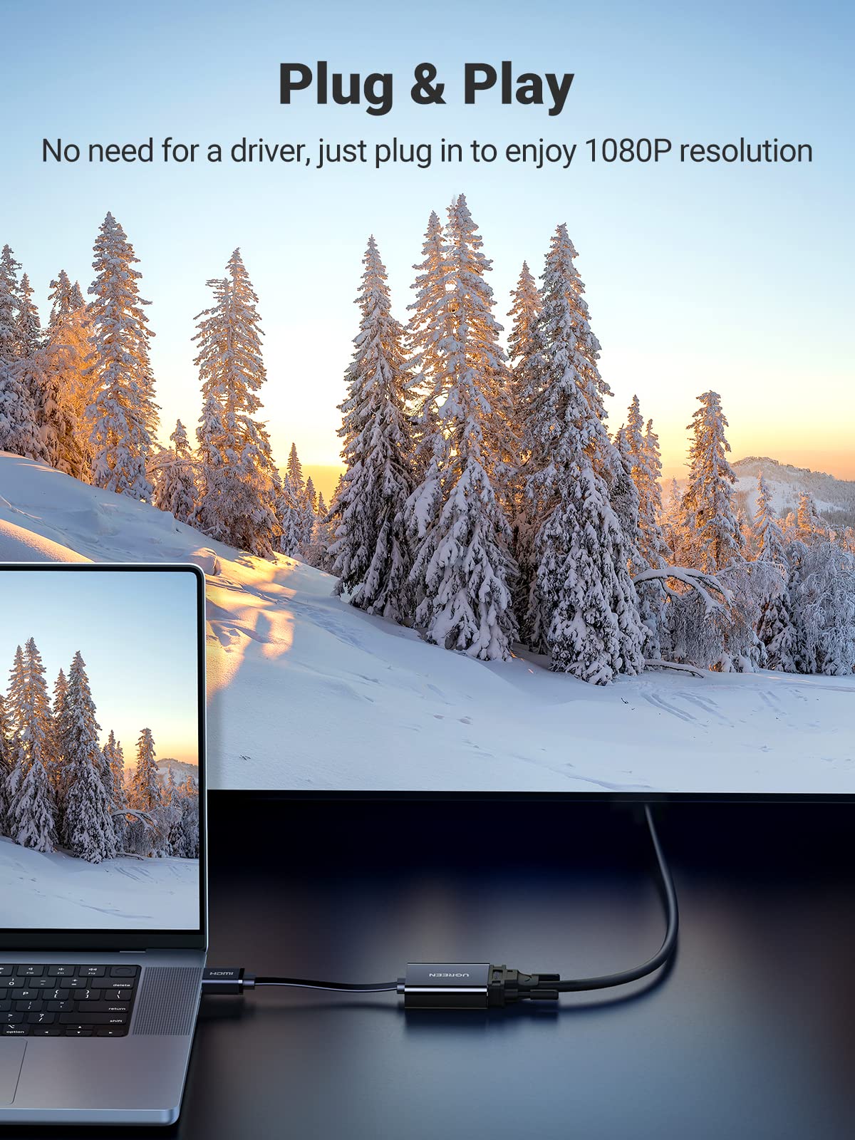 ugreen-adattatore-attivo-hdmi-a-vga-1080p-con-audio-nero image 3