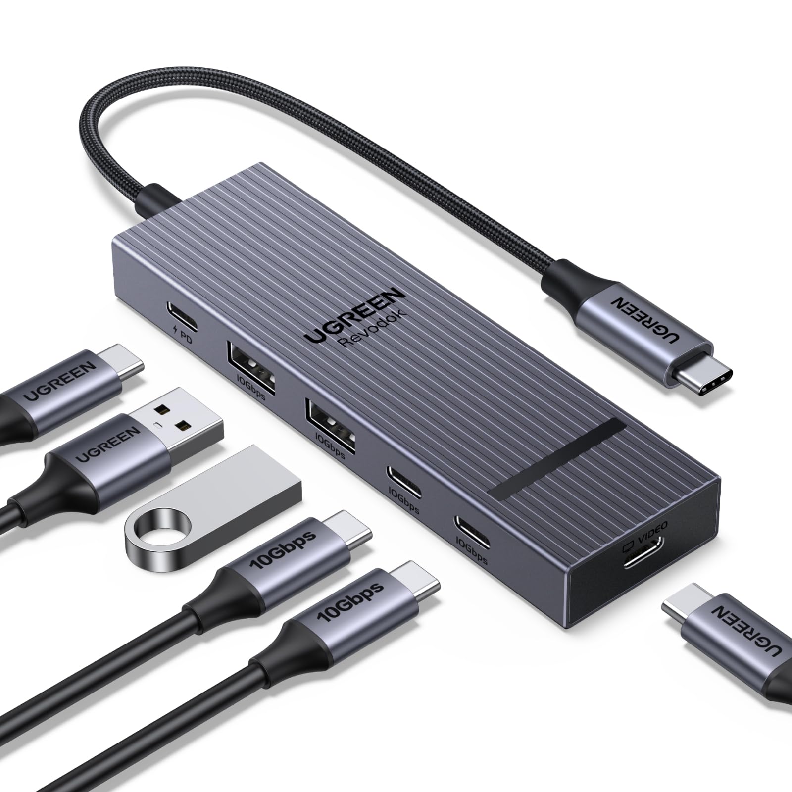 ugreen-revodok-pro-hub-usb-c-6-in-1-10gbps-con-uscita-video-4k-60hz-e-pd-100w image 1