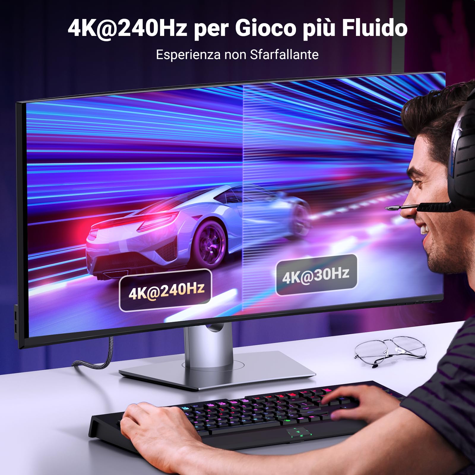 ugreen-cavo-displayport-a-hdmi-2-1-8k-60hz-4k-240hz-2-m image 3