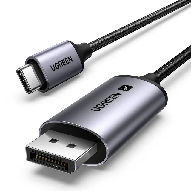 ugreen-cavo-usb-c-a-displayport-1-4-8k-60hz-1m-nylon-thunderbolt-4 image 1