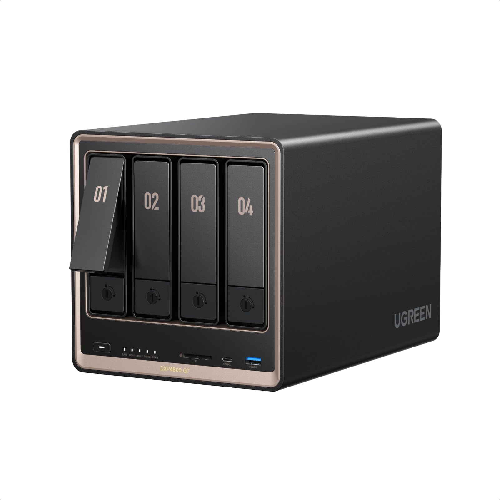 ugreen-nasync-dxp4800-gt-nas-4-vani-diskless-ryzen-r2514-2x-10gbe-8gb-ddr4-hdmi- image 1