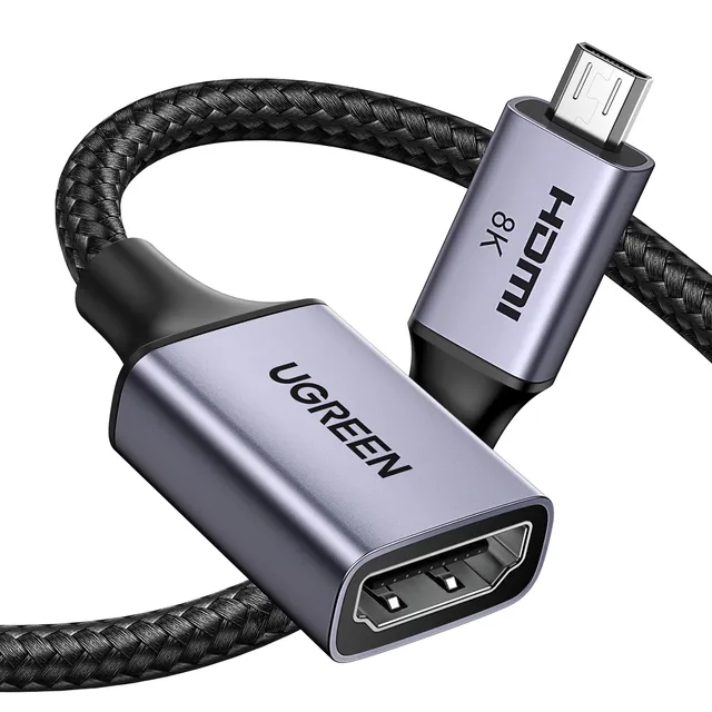 ugreen-adattatore-micro-hdmi-a-hdmi-2-1-8k-60hz-25cm-bidirezionale image 1
