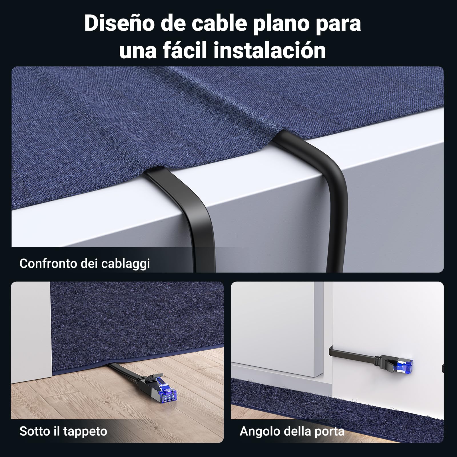 ugreen-cavo-ethernet-cat-8-piatto-5m-40gbps-2000mhz-rj45 image 4
