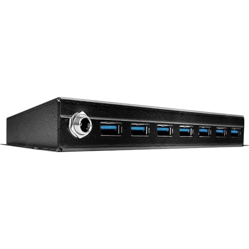 lindy-43128-hub-industriale-usb-3-0-7-porte-metallo-nero image 6
