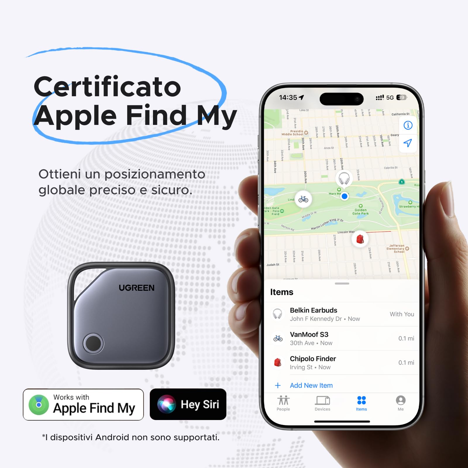 ugreen-finetrack-smart-finder-usb-c-ios-find-my-4-pezzi image 2