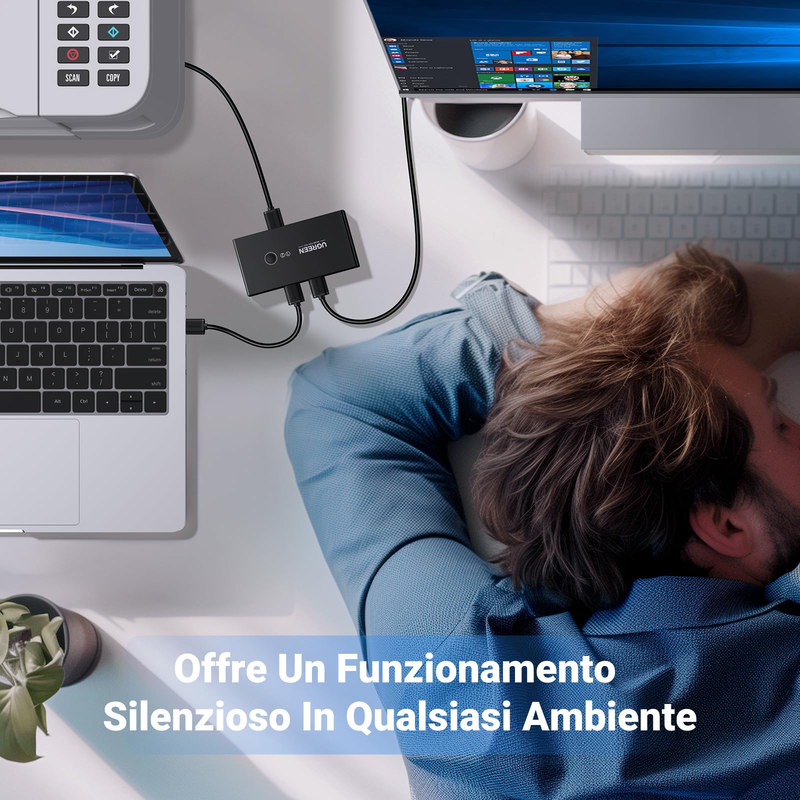ugreen-switch-usb-2-0-a-4-porte-per-2-pc-commutatore-2-in-4-out-con-2-cavi image 5