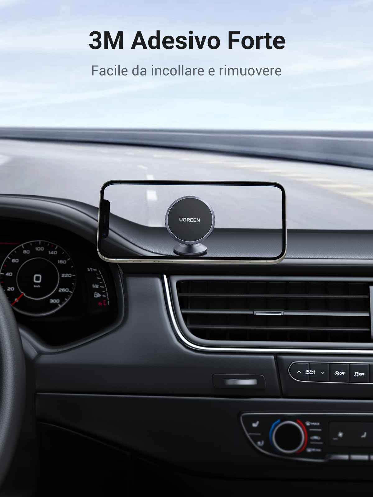 ugreen-supporto-telefono-auto-magnetico-2-in-1-da-cruscotto-e-bocchetta image 6