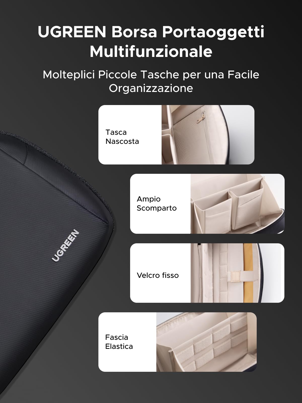 ugreen-borsa-organizer-cavi-elettronici-da-viaggio-27x17x8cm-impermeabile image 5